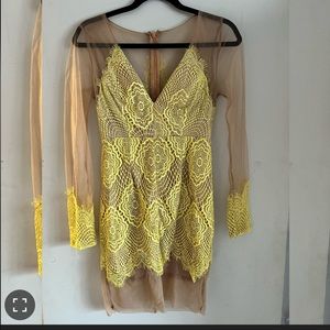 Yellow sheer dress